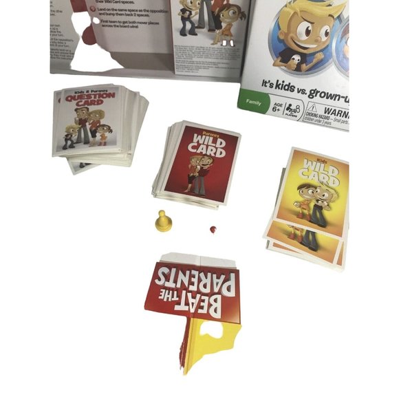 Beat the Parents Family Trivia Game Spin Master- COMPLETE Kids Vs Parents Family - Picture 4 of 6
